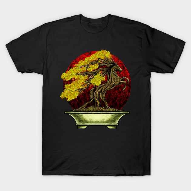 Bonsai Horse T-Shirt by Tuye Project